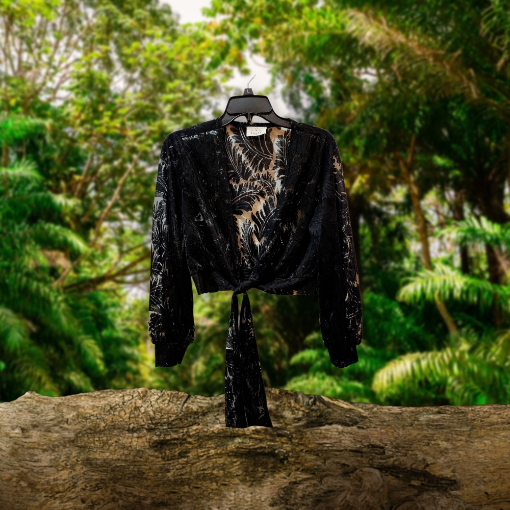 Witchy Goth Black lace Midi jacket